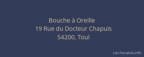 Bouche &agrave; Oreille