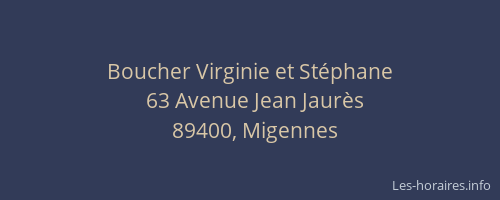 Boucher Virginie et St&eacute;phane
