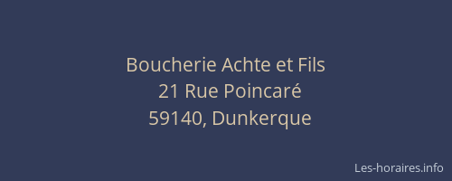 Boucherie Achte et Fils