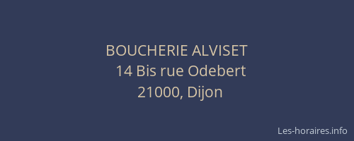 BOUCHERIE ALVISET
