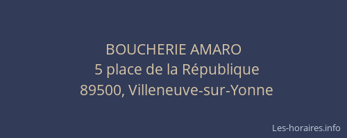 BOUCHERIE AMARO