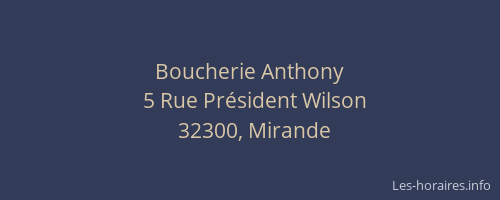 Boucherie Anthony