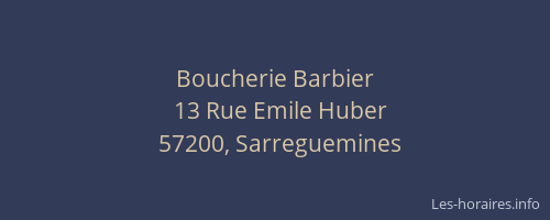 Boucherie Barbier