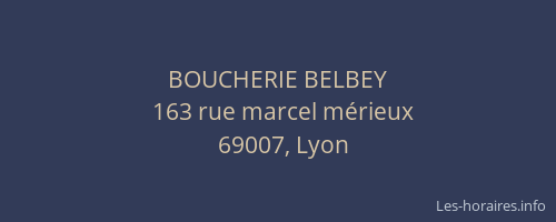 BOUCHERIE BELBEY