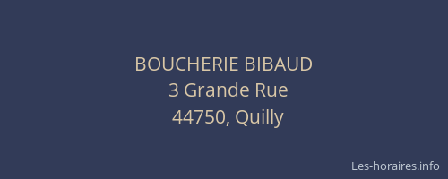 BOUCHERIE BIBAUD
