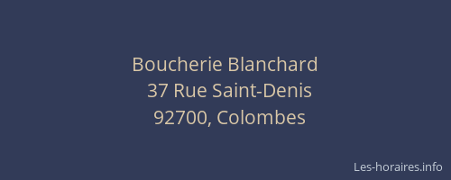 Boucherie Blanchard