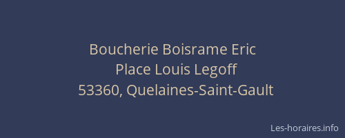 Boucherie Boisrame Eric