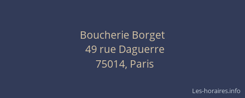 Boucherie Borget