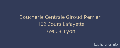 Boucherie Centrale Giroud-Perrier