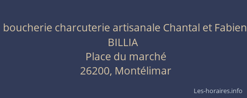boucherie charcuterie artisanale Chantal et Fabien BILLIA