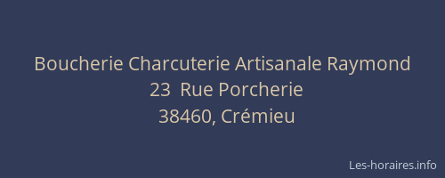 Boucherie Charcuterie Artisanale Raymond