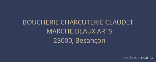 BOUCHERIE CHARCUTERIE CLAUDET