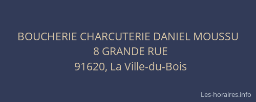 BOUCHERIE CHARCUTERIE DANIEL MOUSSU