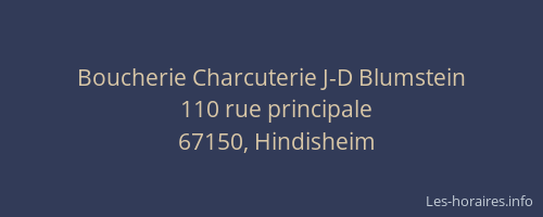 Boucherie Charcuterie J-D Blumstein