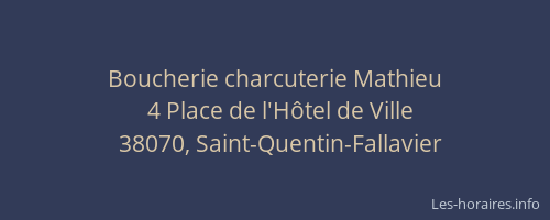 Boucherie charcuterie Mathieu