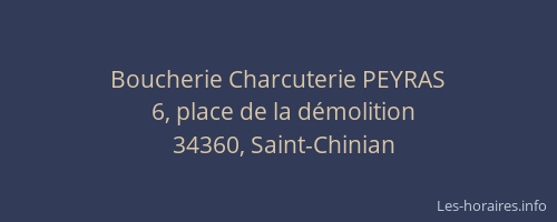 Boucherie Charcuterie PEYRAS