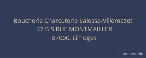 Boucherie Charcuterie Salesse-Villemazet