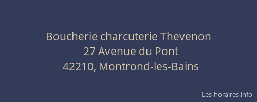 Boucherie charcuterie Thevenon