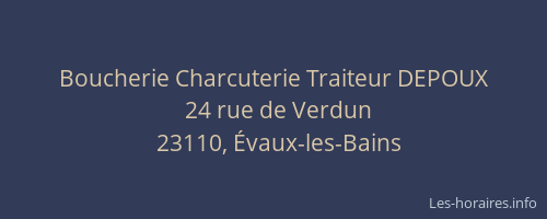 Boucherie Charcuterie Traiteur DEPOUX