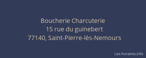 Boucherie Charcuterie