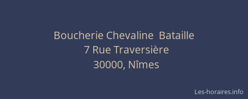 Boucherie Chevaline  Bataille