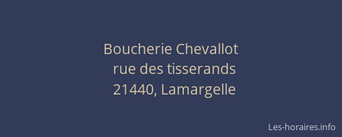 Boucherie Chevallot