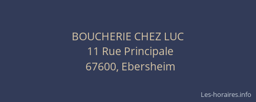 BOUCHERIE CHEZ LUC