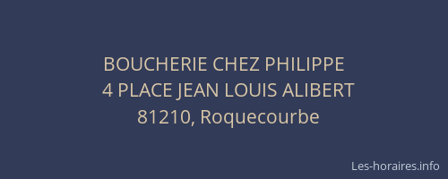 BOUCHERIE CHEZ PHILIPPE
