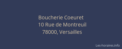 Boucherie Coeuret