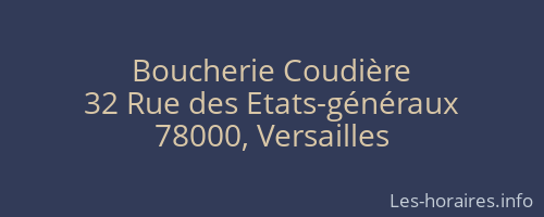 Boucherie Coudière