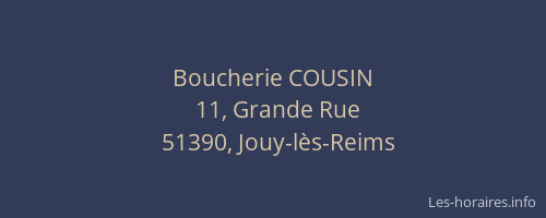Boucherie COUSIN