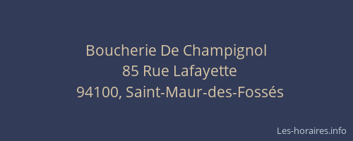 Boucherie De Champignol