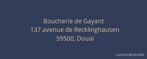 Boucherie de Gayant