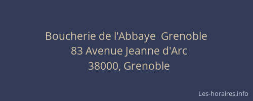 Boucherie de l'Abbaye  Grenoble