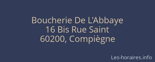 Boucherie De L'Abbaye