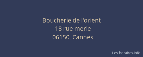 Boucherie de l'orient