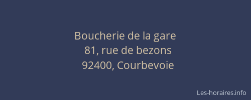 Boucherie de la gare