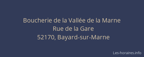 Boucherie de la Vall&eacute;e de la Marne