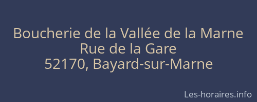 Boucherie de la Vallée de la Marne