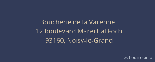 Boucherie de la Varenne