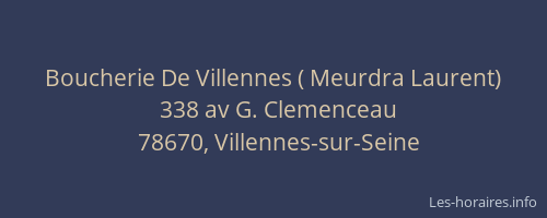 Boucherie De Villennes ( Meurdra Laurent)
