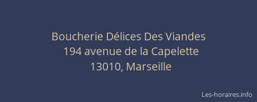 Boucherie Délices Des Viandes