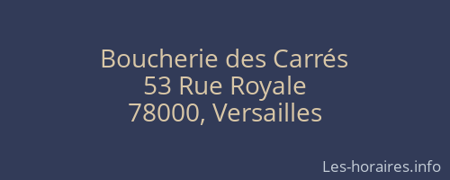 Boucherie des Carrés