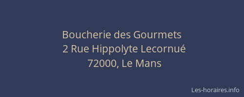 Boucherie des Gourmets