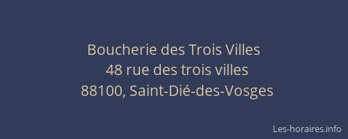 Boucherie des Trois Villes