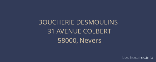 BOUCHERIE DESMOULINS