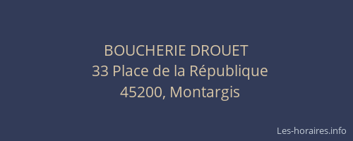 BOUCHERIE DROUET