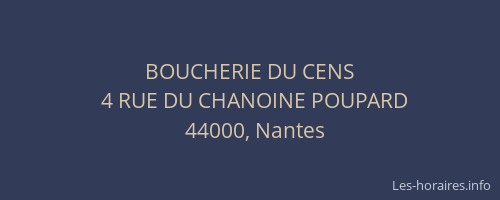 BOUCHERIE DU CENS