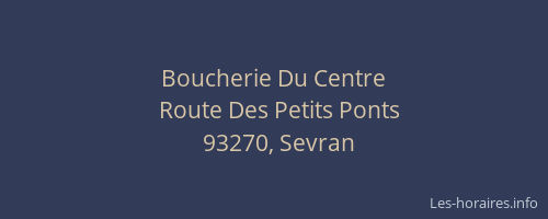 Boucherie Du Centre