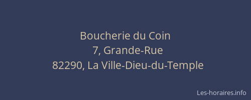 Boucherie du Coin